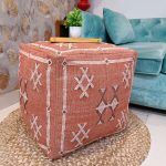 Orange | Cactus Silk Pouf