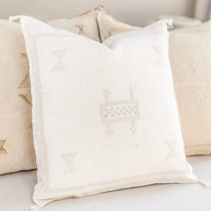 NATURAL WHITE | CACTUS SILK PILLOW