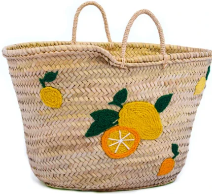 Handmade Palm Beach Bag lemon