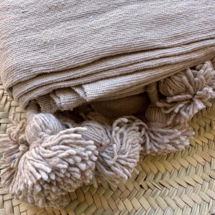 Beige Moroccan Blanket