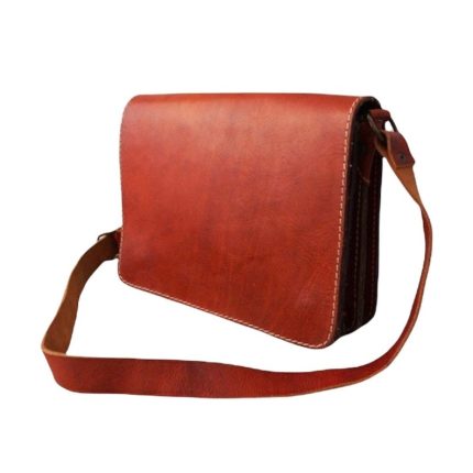 RED MOROCCAN HANDCRAFTED LEATHER BAG