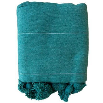 Turquoise Blue Moroccan Blanket