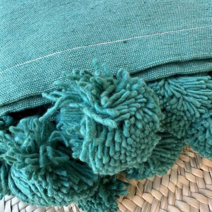 Turquoise Blue Moroccan Blanket