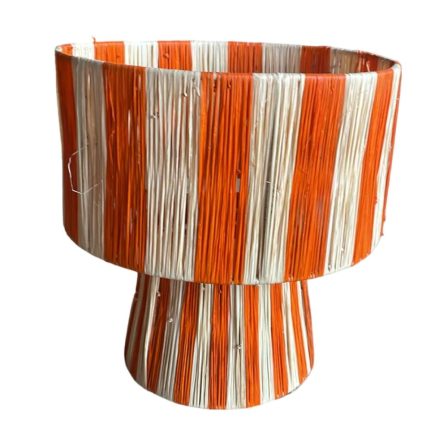 MOROCCAN ORANGE RAFFIA LAMP – UNIQUE ETHNIC LIGHTING