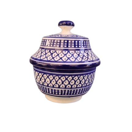 MOROCCAN CERAMIC BOMBONERA BLUE