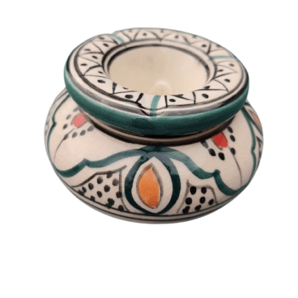 MOROCCAN CERAMIC ASHTRAY GREEN