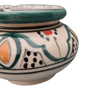 MOROCCAN CERAMIC ASHTRAY GREEN