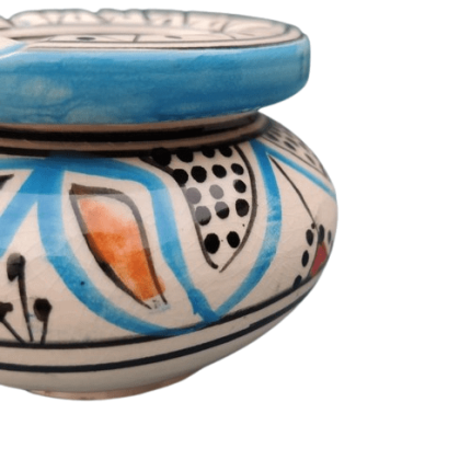 MOROCCAN CERAMIC ASHTRAY TURQUOISE