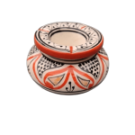 MOROCCAN CERAMIC ASHTRAY RED