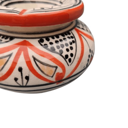 MOROCCAN CERAMIC ASHTRAY RED