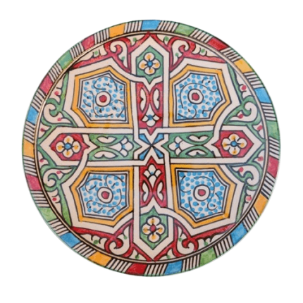 MOROCCAN CERAMIC PLATE HANDMADE AND HAND-PAINTED – 22 CM 4