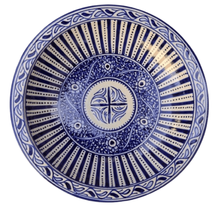 MOROCCAN CERAMIC PLATE HANDMADE AND HAND-PAINTED – 30CM 3