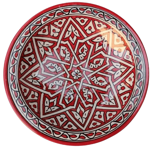 MOROCCAN CERAMIC PLATE HANDMADE AND HAND-PAINTED – 30CM1