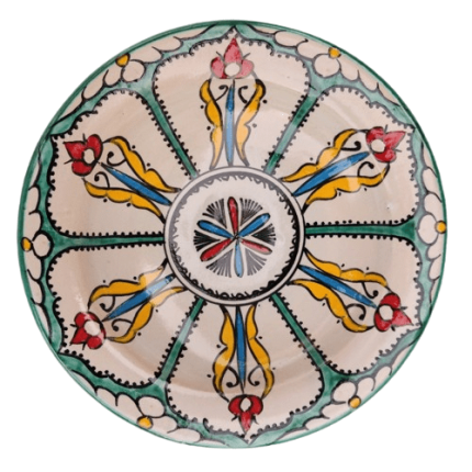 MOROCCAN CERAMIC PLATE HANDMADE AND HAND-PAINTED – 25 CM 3