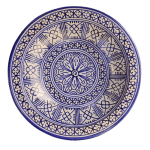 MOROCCAN CERAMIC PLATE HANDMADE AND HAND-PAINTED – 25 CM