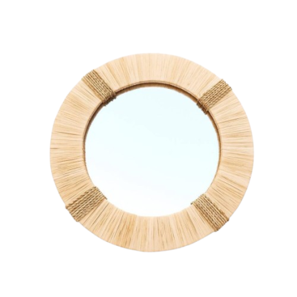 Moroccan Handmade Raffia Mirror