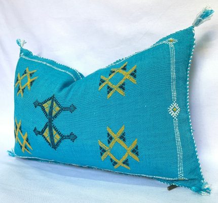 TURQUOISE | SILK CACTUS CUSHION