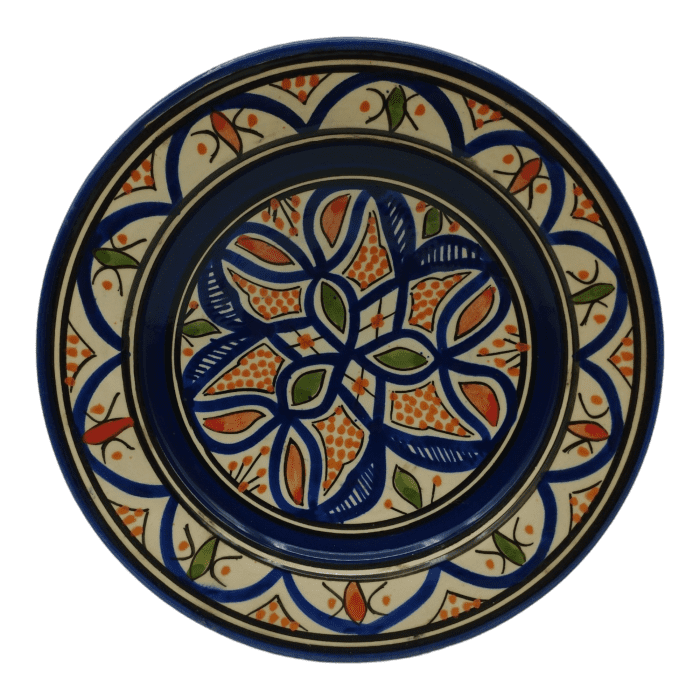 Terracotta Ceramic Plate Wall Diameter 22.5cm Moroccan Ethnic Morocco