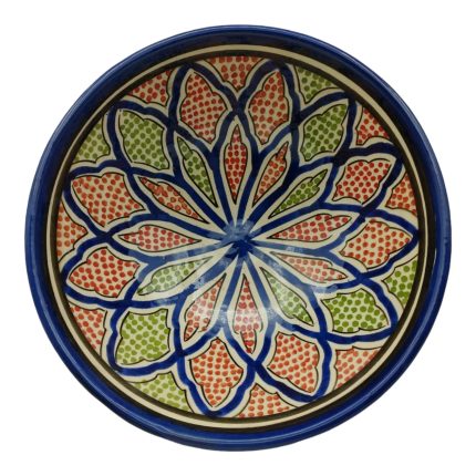 Bowl Plate Sauce Soup Ethnic Morocco Moroccan Ceramic Terracotta Diameter 20 cm