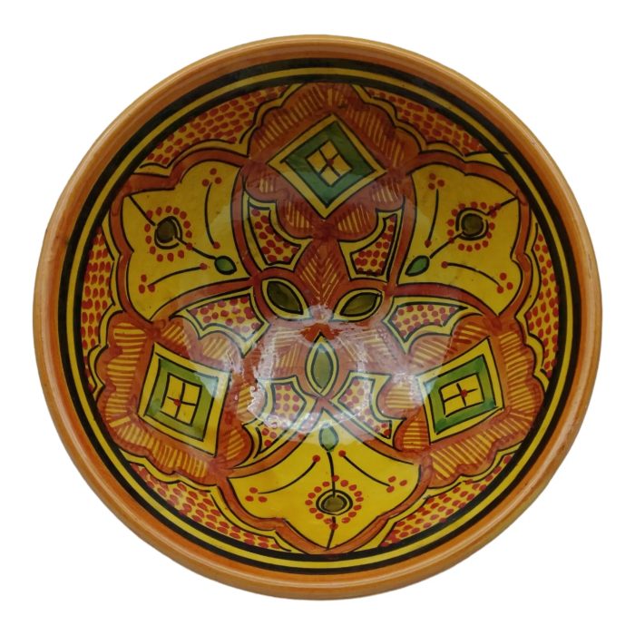 Bowl Plate Sauce Soup Ethnic Morocco Moroccan Ceramic Terracotta Diameter 20 cm