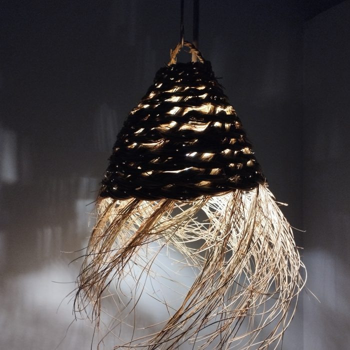 Handcrafted Moroccan Woven Straw Pendant Lamp