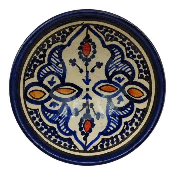 Bowl Plate for Sauces Soup Ethnic Moroccan Moroccan Ceramic Terracotta Diameter 12 cm