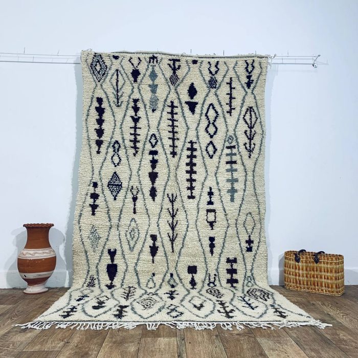 Beni Ourain Rug - Farah | Authentic Moroccan Wool Rug for Boho Chic Decor