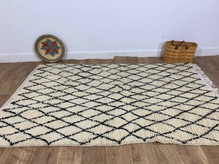 Beni Ourain Rug - Soundoss | Authentic Moroccan Wool Rug for Boho Chic Decor